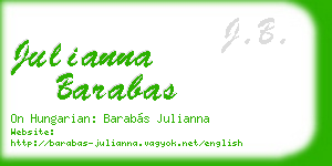 julianna barabas business card