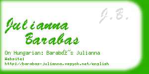 julianna barabas business card